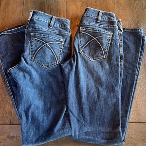 TWO PAIR - R.E.A.L. Perfect Rise Stretch Rosa Boot Cut Jean - 29L